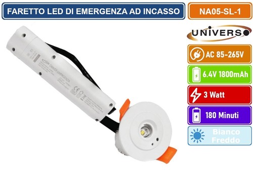 Faretto led emergenza anti - di,