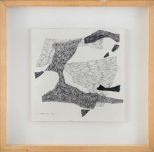 LUIGI VERONESI Disegno su carta applicata compensato anno1963