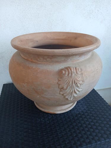 Vaso antico terracotta firmato - vaso,
