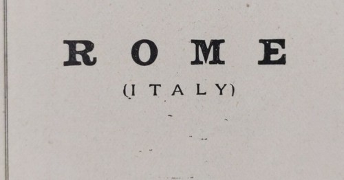 Vintage 1900 rome italy map - rome,