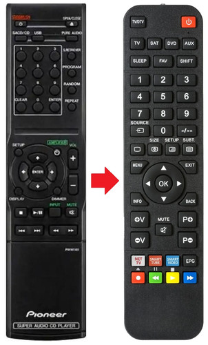 Telecomando adatto per pioneer - telecomando,