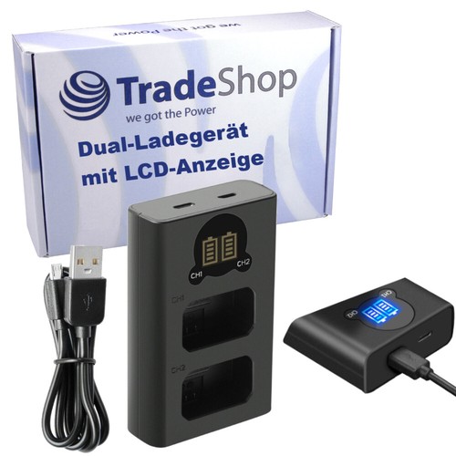 Caricabatteria doppio lcd usb - doppio,