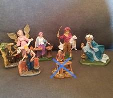 Statuine  personaggi vari presepe Natale e animali, made in Italy , 7 -12,5 cm