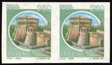 Castelli Lire 250 II Tipo varietà non dentellato