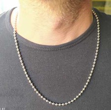 COLLANA DA UOMO IN ARGENTO 925 RODIATA IN ORO BIANCO 18 KT LUNGHEZZA 60 CM