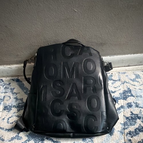 Moschino black leather unisex - leather,