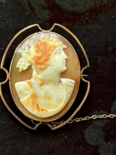 Antica spilla cammeo - , oro