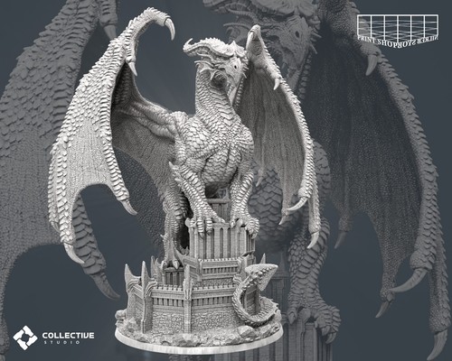Drago rosso miniatura - rosso,