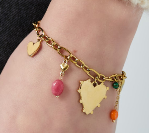 Bracciale catena dorata con - dorata,