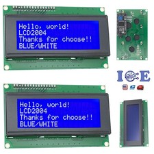2pcs LCD 2004 Blue Serial IIC