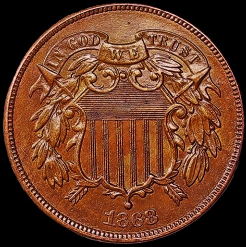 1868 pezzo due centesimi - pezzo,