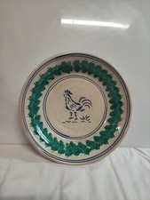 Piatto Di Caltagirone Da Parete In Terra Cotta Smaltata Vintage Fondo 