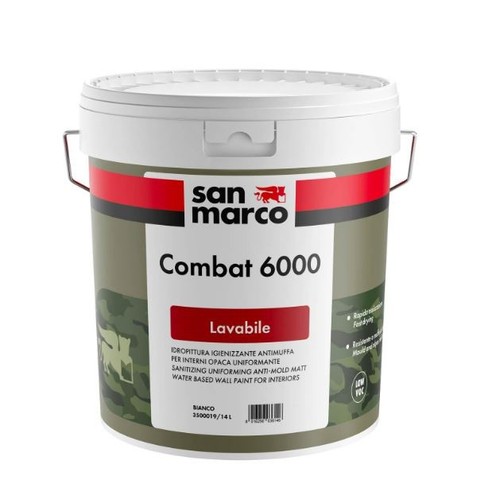 Combat 6000 bianco idropittura - bianco,