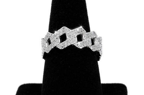Anello moissanite ghiacciato - moissanite,