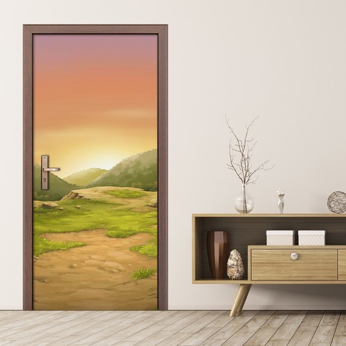 Poster per porta adesivo per