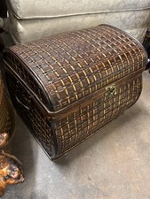 Cassapanca vintage in vimini