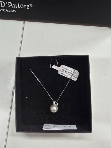 Collana argento con - , perla