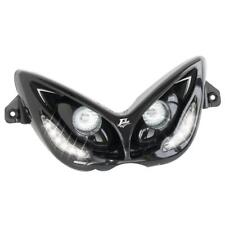 MASCHERA FARO NERA CON LEDS BIANCHI per Yamaha 50 YQ AEROX /R 1997-2007
