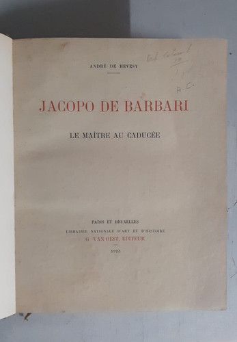 Jacopo barbari le maitre - de,