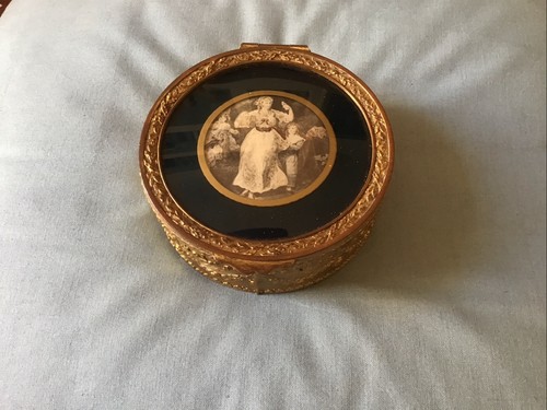 Antico cofanetto circolare - cofanetto,