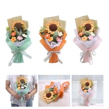 Fiori artificiali a maglia di