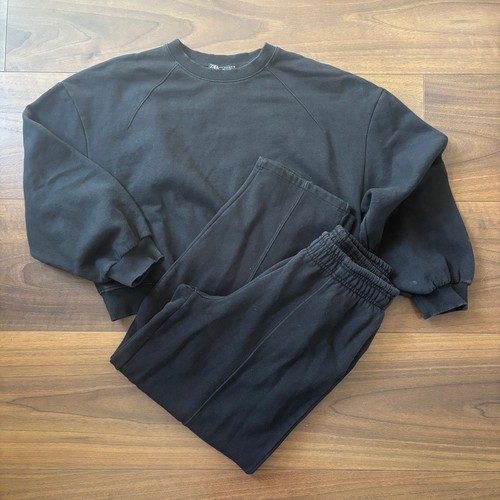 Zara felpa nera set - lounge,
