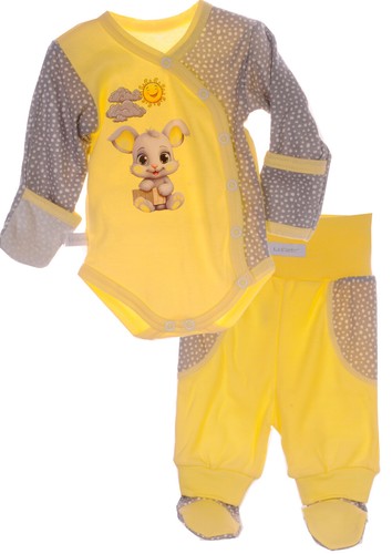 Tuta neonato gialla con