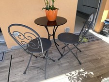Tavolino Rotondo Con 2 Sedie in ferro Da esterno