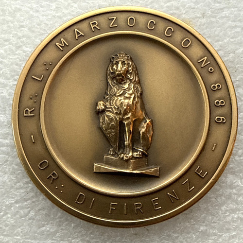 Masonic bronze medal r l - masonic,