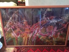 QUADRO ETNICO INDONESIANO BATIK BALI (UBUD) ANNI 90 SOGGETTO ASTRATTO 
