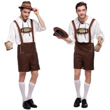 Costume Oktoberfest uomo bavarese pantaloni di pelle birra Oktoberfest abiti fantasia