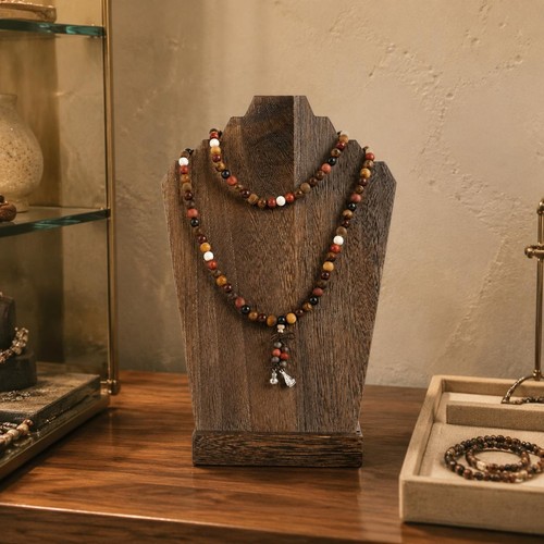 Portacollane legno marrone - portacollane,