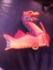 Giocattolo vintage Drago  18 X16  cm si Muove La testa Ali Pinne Con Ruote