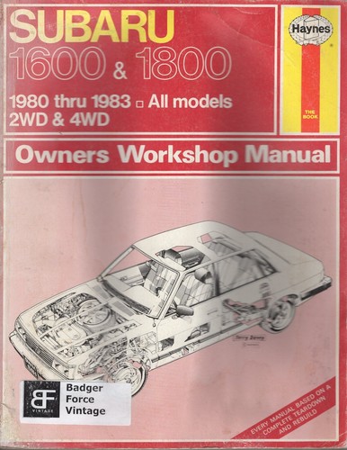 Haynes subaru owners workshop - owners,