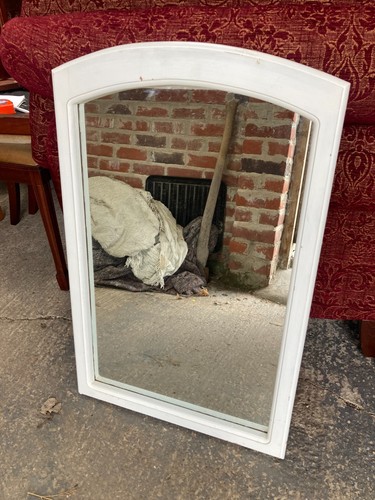 Specchio bianco con piano - , ad