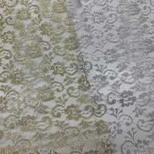 Tessuto Pizzo Bomboniera Lurex