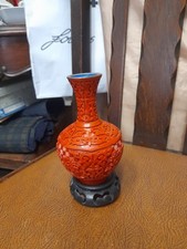 Vaso cinese lacca cinabro - in,