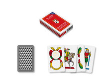 Carte da gioco regionali Napoletane Pro Dal Negro. Astuccio rosso. 100%PVC