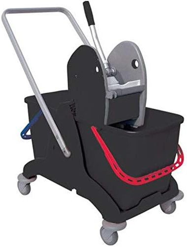 Carrello doppia vasca nero - nero, lt