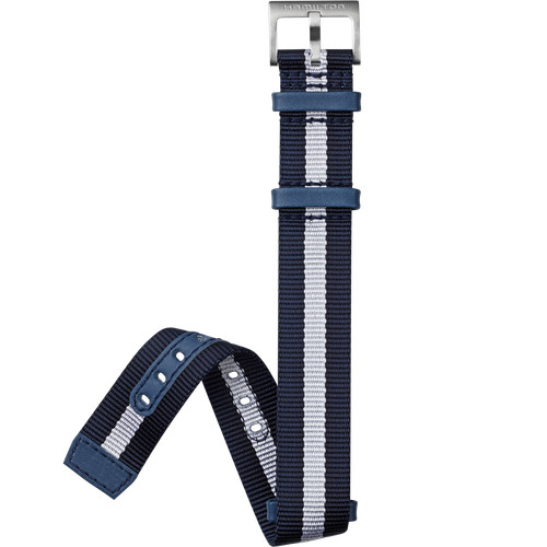 Cinturino hamilton khaki blu - cinturino,