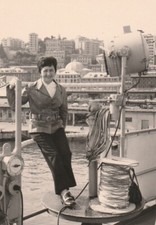 B1 - Foto Photo Fotografia Anni 60 - Donna Porto Panoramica Citta