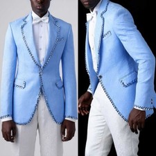 Tuta uomo jacquard blu con