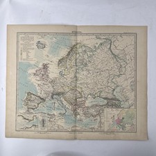 Mappa Europa 1891 Stieler
