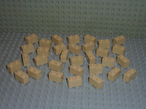 Lego brick 1x2 tan - 32,