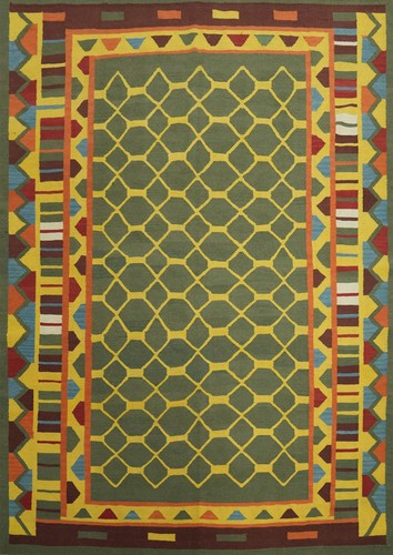 Tappeto kilim geometrico verde - geometrico,