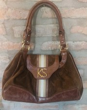 Rarissima Borsa Ken Scott Vintage In Pelle E Camoscio