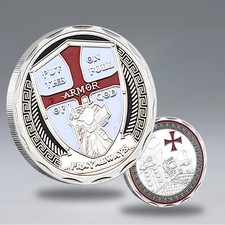 Moneta sfida armatura di Dio