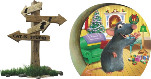 Adesivo foro mouse - mouse, scoratto