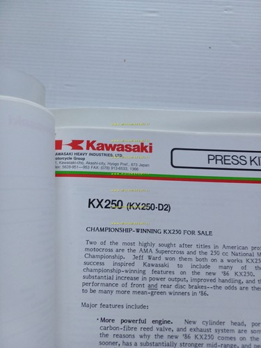 Kawasaki 250 - kawasaki, (kx250-d2)