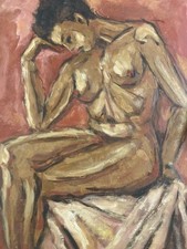 Bella Pittura Donna Nuda Olio